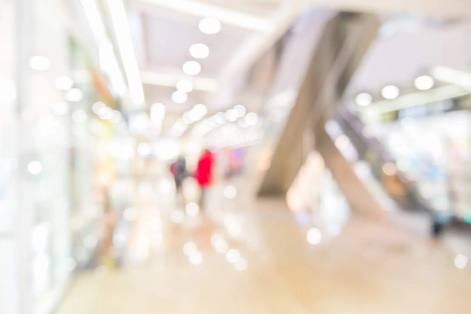 Electrician – Parramatta – energy-efficient lighting used inside a bright shopping mall walkway.
