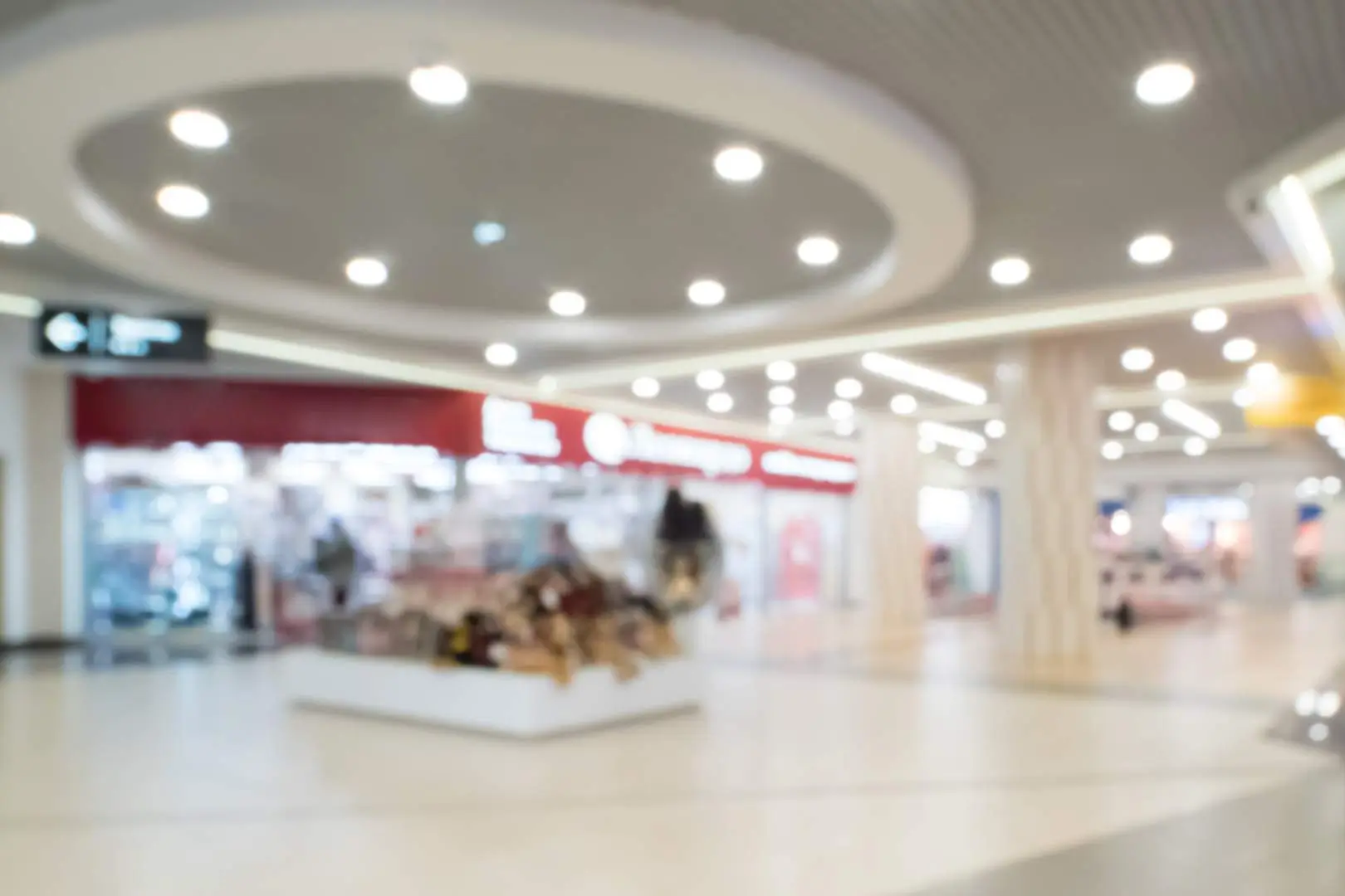 Electrician – Sydney CBD – overhead LED lighting illuminating a commercial retail centre.